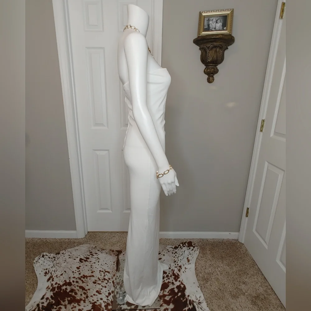 NAKED WARDROBE: THE NW TUBE DRESS, WHITE L - Picture 7 of 16